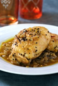 Tajine de poulet à l'orange et à la nigelle